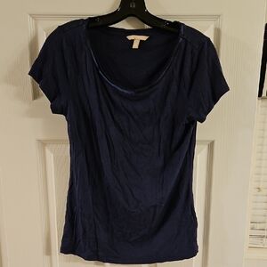 Banana Republic Deep Blue Short Sleeve Top